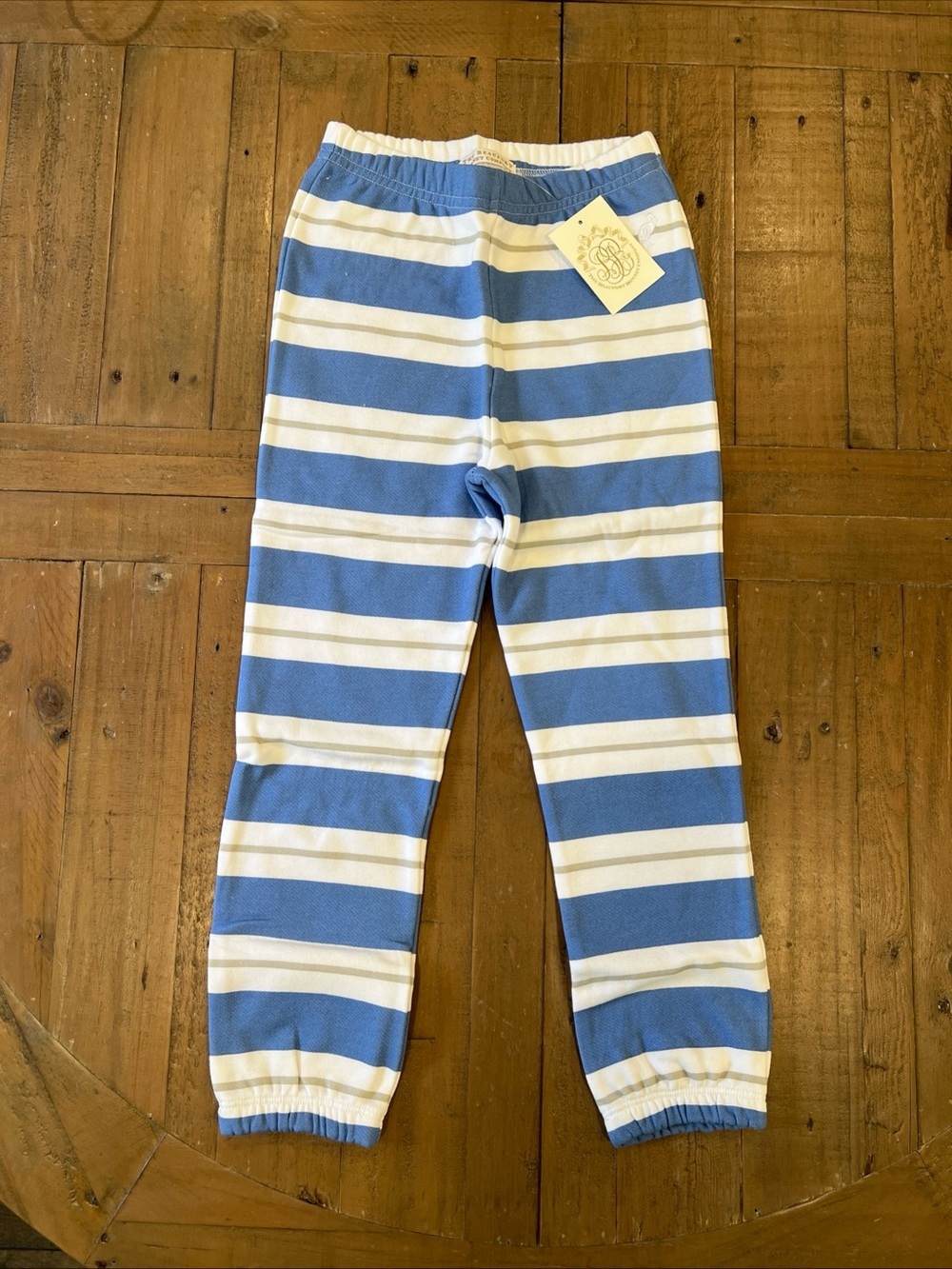 The Beaufort Bonnet Company Gates Sweeney Sweatpants Kids 6 Blue Stripes New